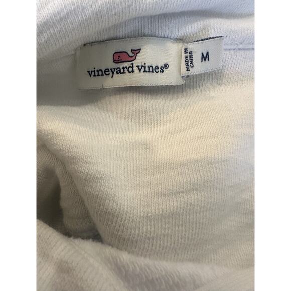 Vineyard Vines Garment Dyed Relaxed Slub Shep Shirt 1/4 Zip Pullover White M - Picture 12 of 16